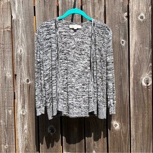 Loft black marbled open cardigan size small